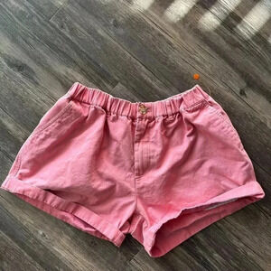 Meripex Women's Pink Cotton Shorts Size L Elastic Waist Casual Summer Lounge